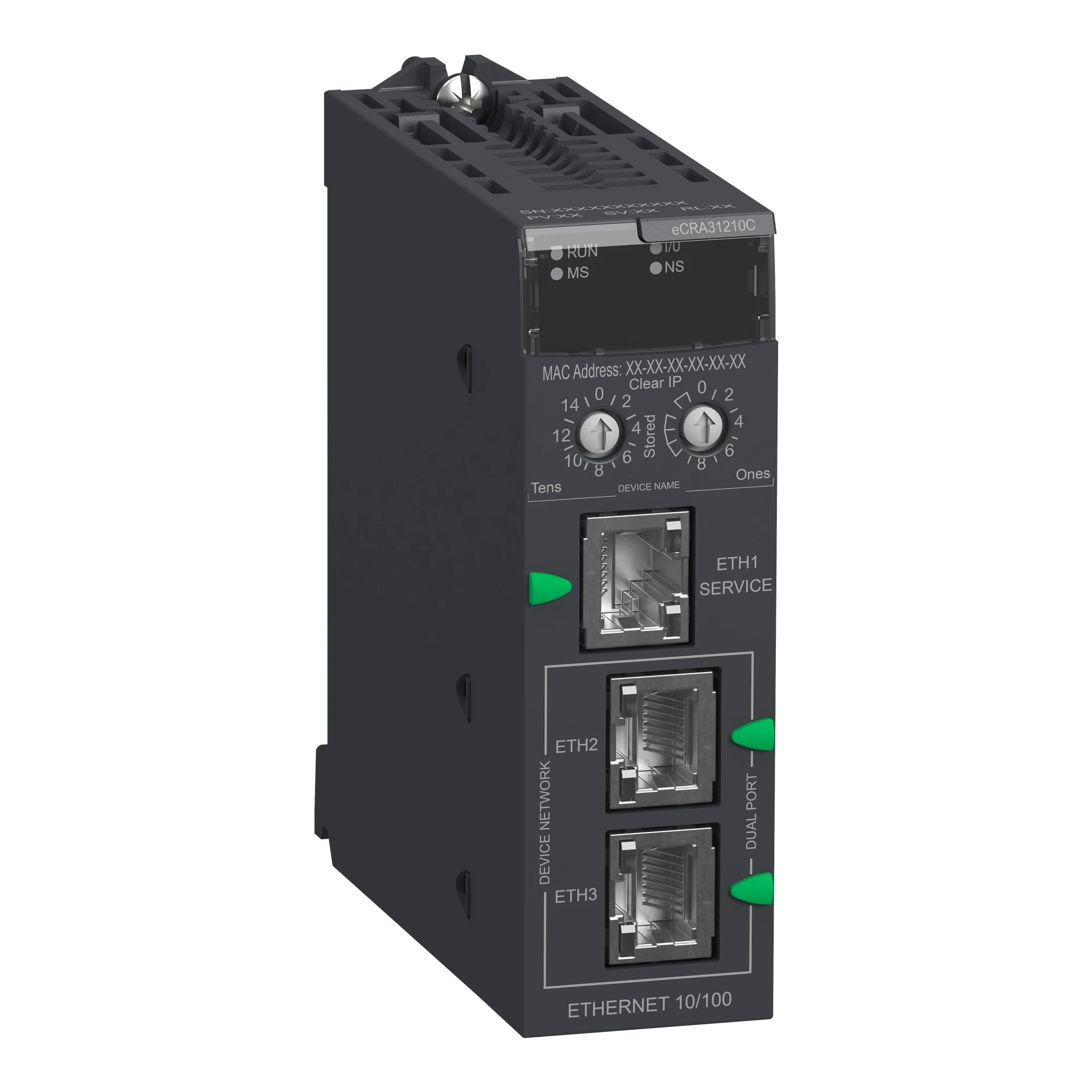 Schneider Electric BMECRA31210C | Modicon X80-E-RIO Head Adapter for ...